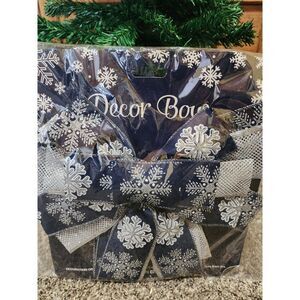 Christmas Tree Topper‎ Bow  with Glitter Satin Mesh Streamer Decor 56 Inches